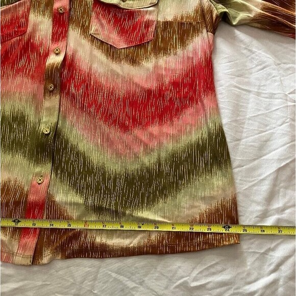 Emily Daniels Women’s XL Multicolor Sequin Blouse Shirt Roll Tab Sleeve - Picture 9 of 12